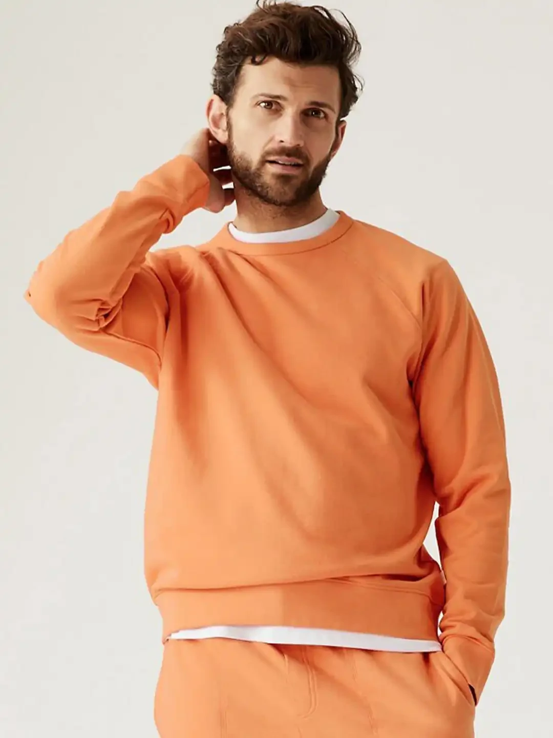 Marks & Spencer Pure Cotton Raglan Crew Neck Sweatshirt